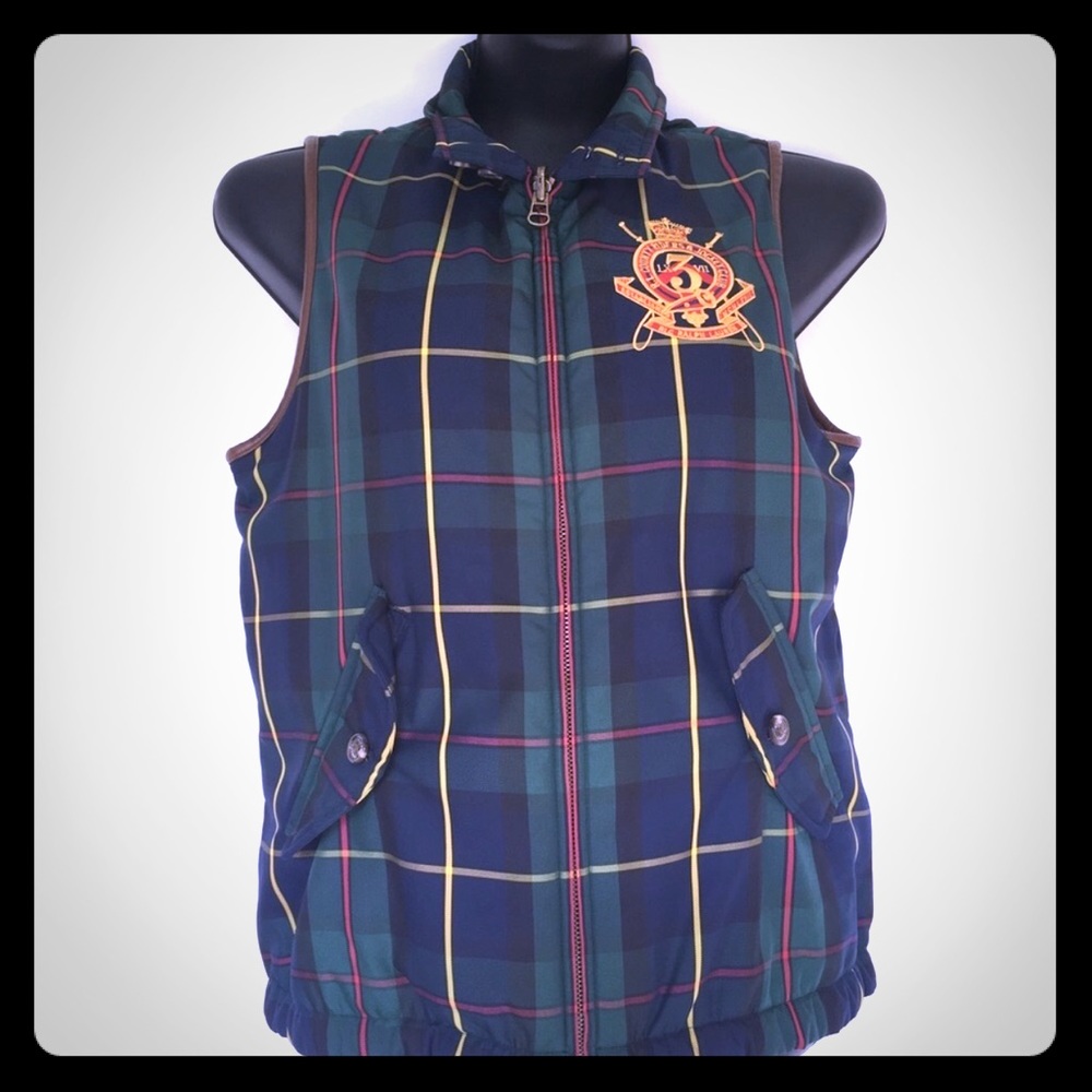 RARE Ralph Lauren Equestrian Tartan Vest